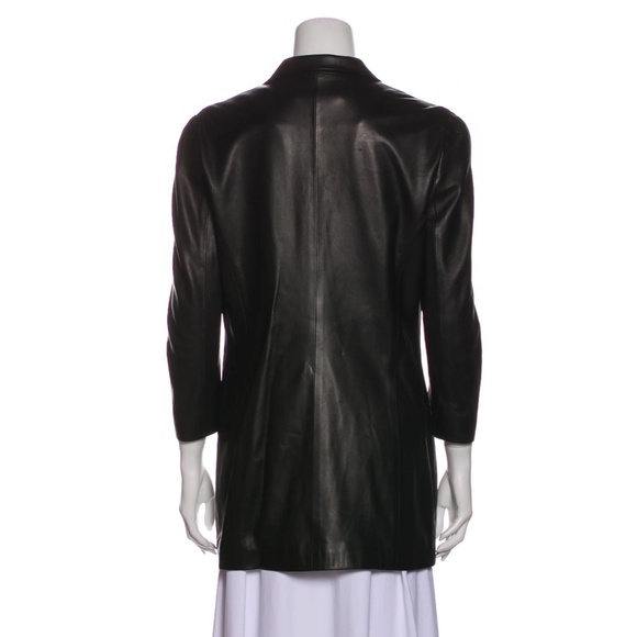 Zeynep Arcay Wrap Leather Blazer 38 black - Picture 5 of 10